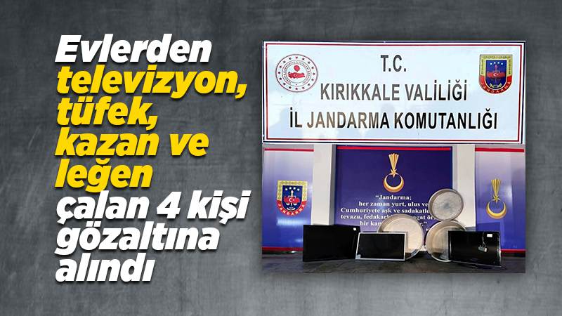 Televizyon hırsızları jandarma tarafından yakalandı