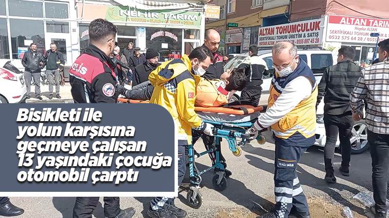Otomobilin çarptığı bisikletli çocuk yaralandı