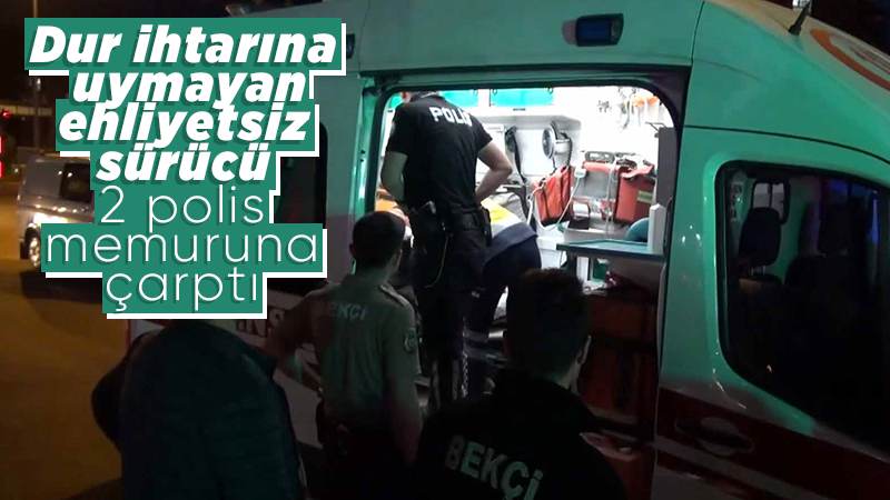 Kırıkkale'de ehliyetsiz sürücünün motosikletiyle çarptığı iki polis yaralandı