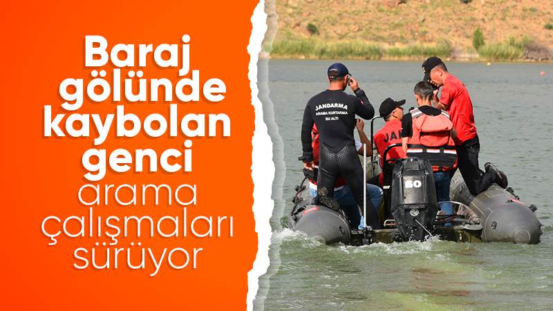 Kırıkkale'de baraj gölünde kaybolan genci arama çalışmaları sürüyor