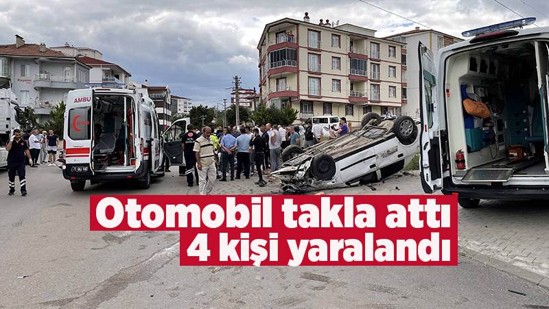 İki otomobil çarpıştı! 4 kişi yaralandı 