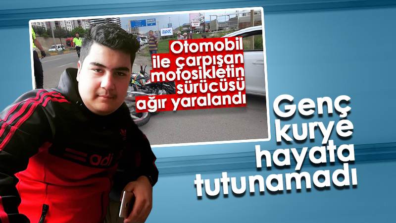 Genç kurye hayata tutunamadı