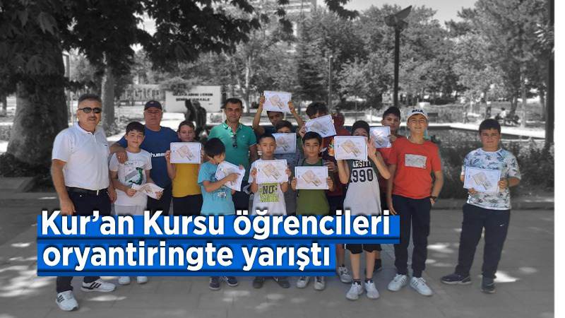 Kur’an Kursu öğrencileri oryantiringte yarıştı