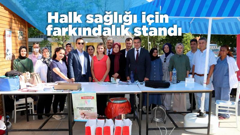 Halk sağlığı için farkındalık standı