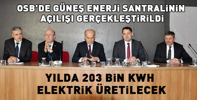 Yılda 203 Bin Kwh elektrik üretilecek