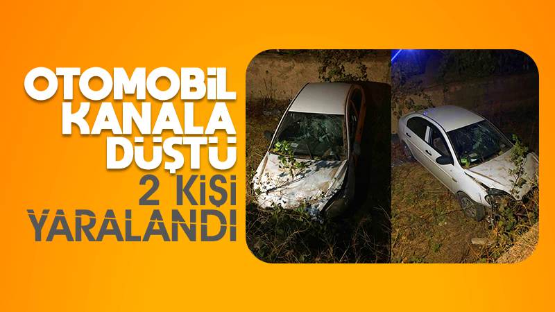 Otomobil kanala düştü