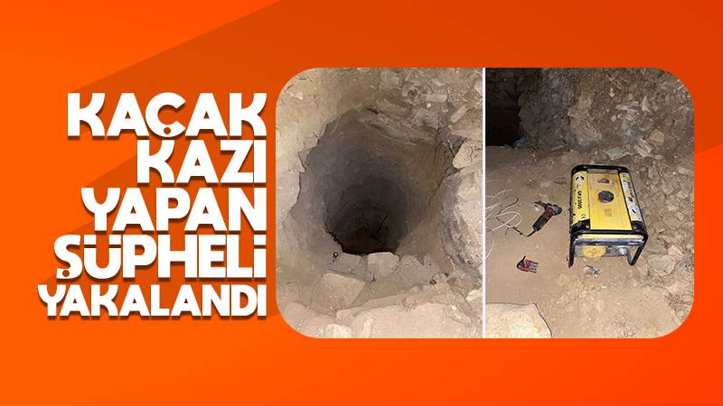 Kırıkkale'de kaçak kazı yapan şüpheli yakalandı