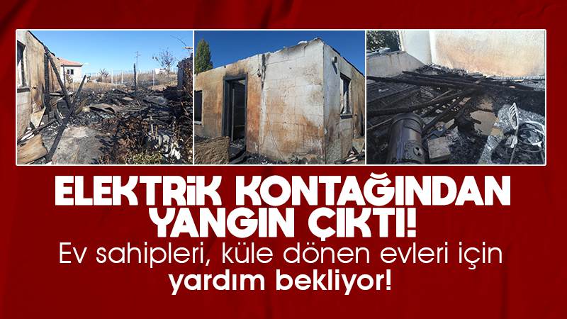 Evde çıkan yangın her yeri kül etti!