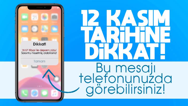 12 Kasım’a dikkat! Herkese SMS gönderilecek