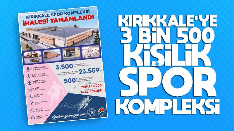 Kırıkkale’ye dev spor kompleksi