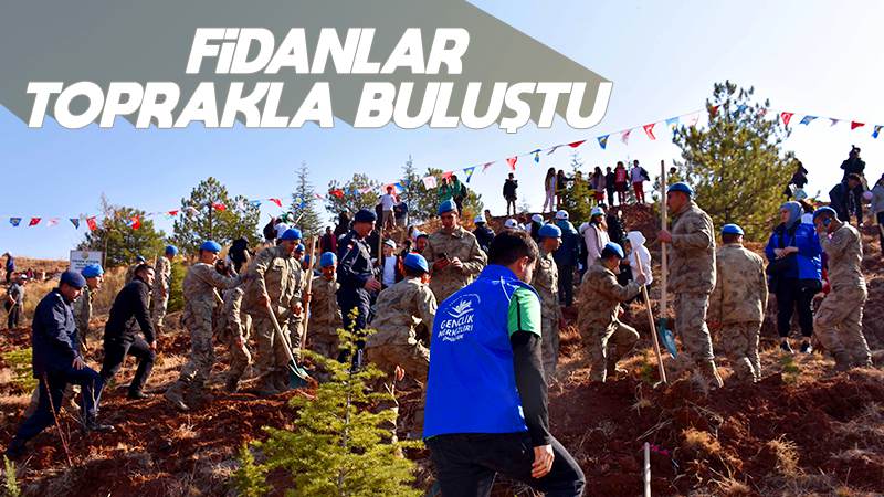 Fidanlar toprakla buluştu 