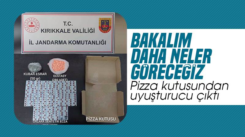 Pizza değil, uyuşturucu kutusu!