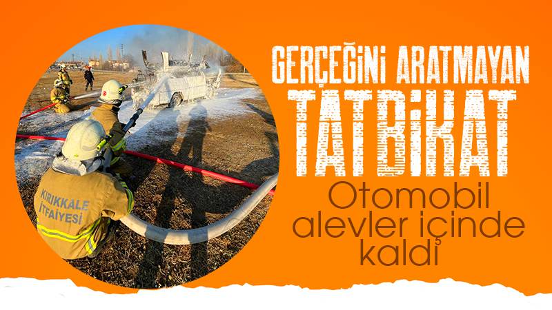 Otomobil alevler içinde kaldı! 