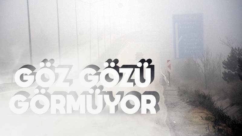 Kilit kavşak Kırıkkale'de sis etkili oldu