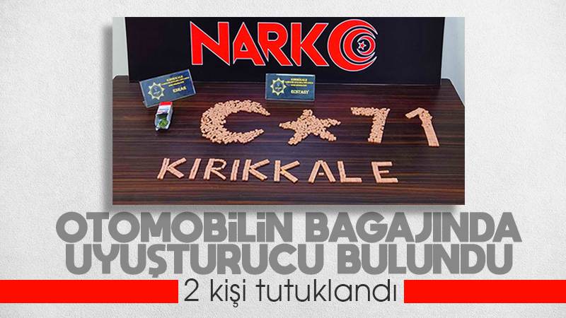 Otomobilin bagajında uyuşturucu bulundu 