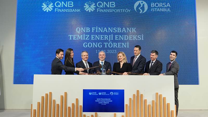 Borsa İstanbul'da gong, QNB Finansbank Temiz Enerji Endeksi için çaldı