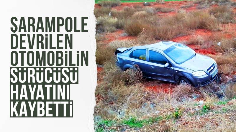 Şarampole devrilen otomobilin sürücüsü öldü
