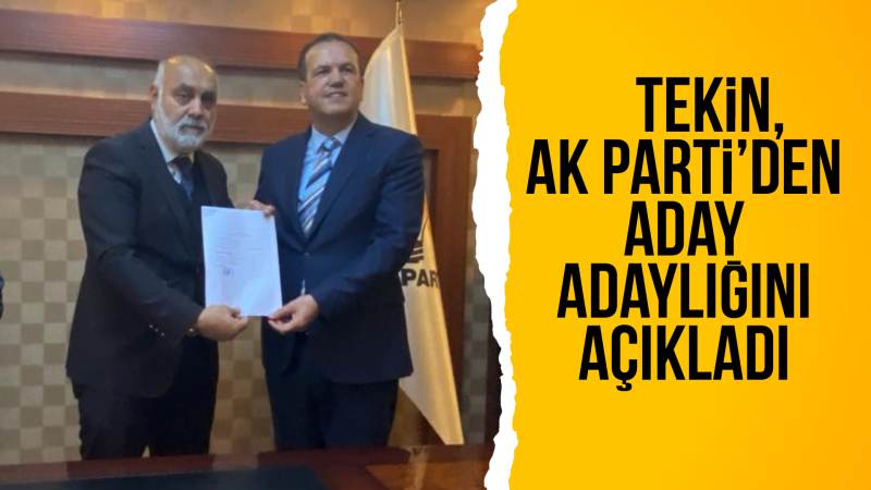 Tekin, AK Parti’den aday adaylığını açıkladı