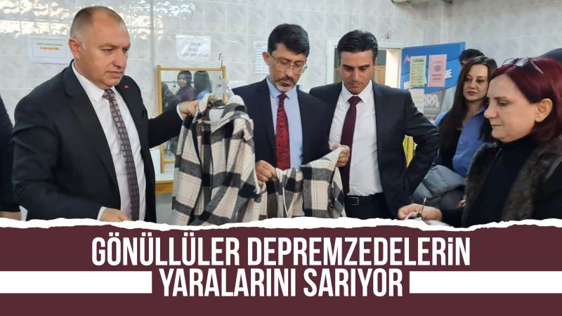 Gönüllüler depremzedelerin yaralarını sarıyor 