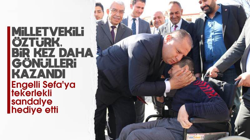 Engelli Sefa’ya Öztürk’ten tekerlekli sandalye 
