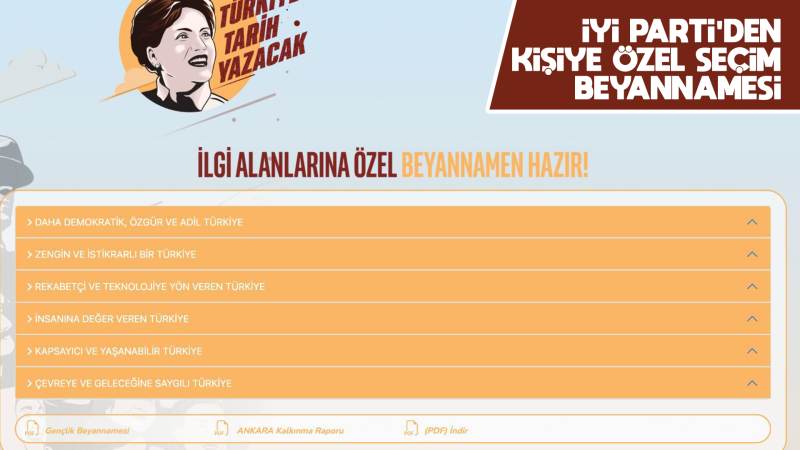 İYİ Parti'den kişiye özel seçim beyannamesi