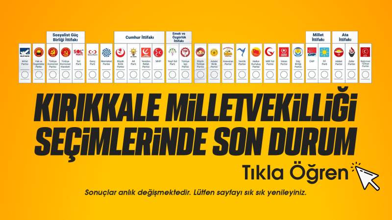 Kırıkkale Milletvekilliği seçimlerinde son durum!
