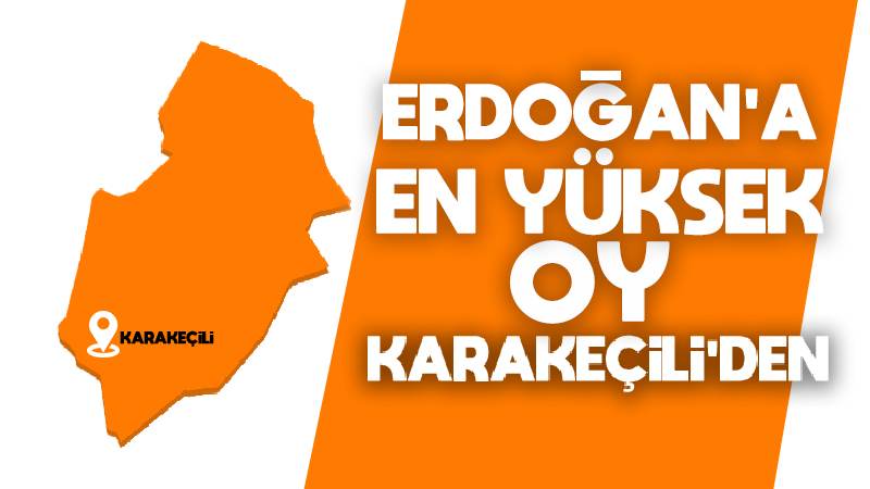Erdoğan’a en yüksek oy Karakeçili’den 