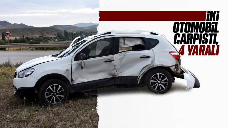 Cip ve otomobilin çarpıştığı kazada 4 kişi yaralandı