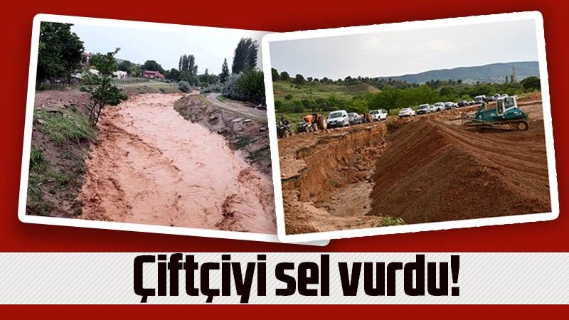 Çiftçiyi sel vurdu!