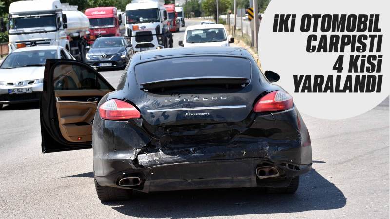 Kırıkkale'de çarpışan iki otomobildeki 4 kişi yaralandı