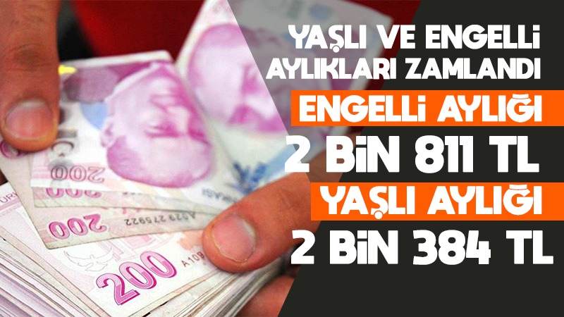 Yaşlı ve engelli aylıkları zamlandı