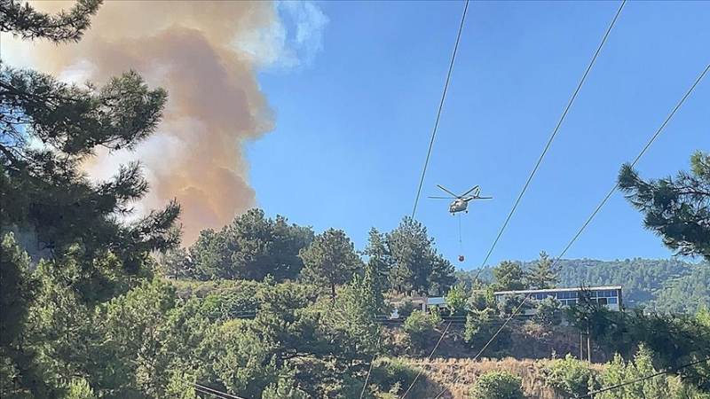 Alanya’da orman yangını çıktı 