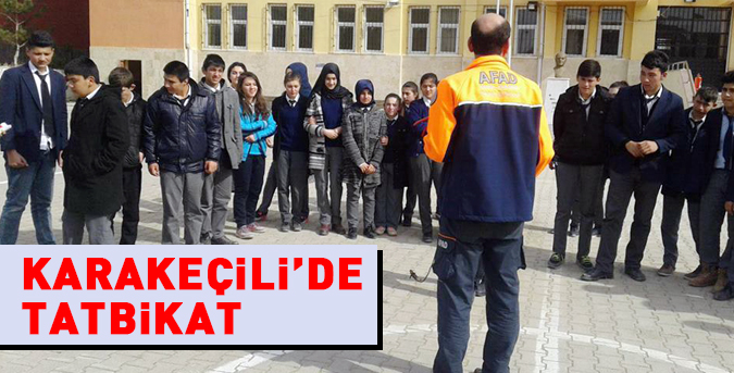 Karakeçili’de tatbikat