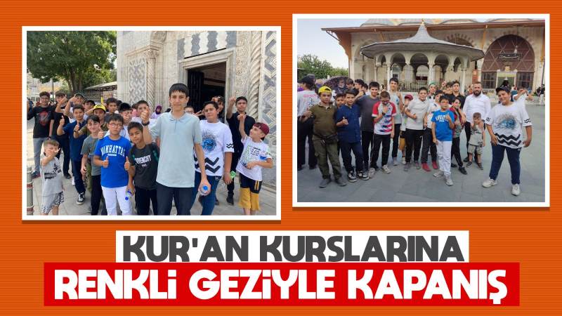 Kur’an kurslarına renkli geziyle kapanış 