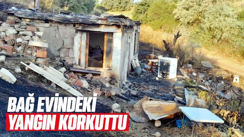 Bağ evinde ki yangın korkuttu