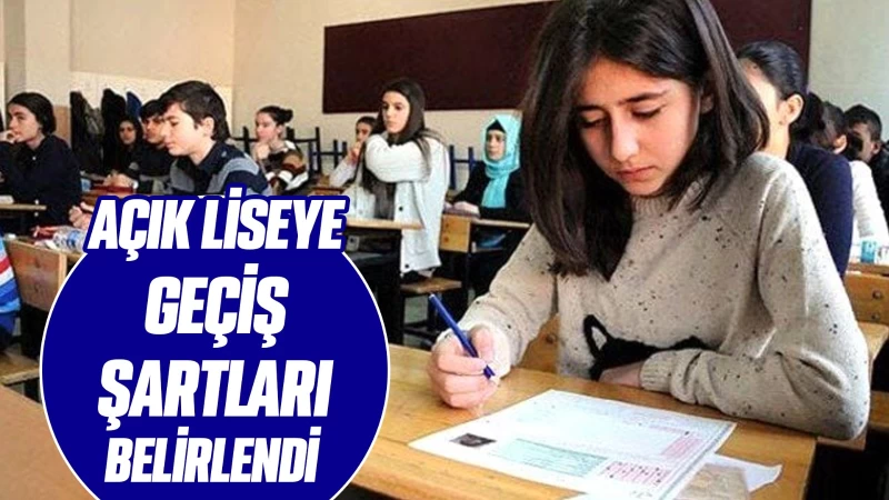 MEB açık liseye geçiş şartlarını belirledi