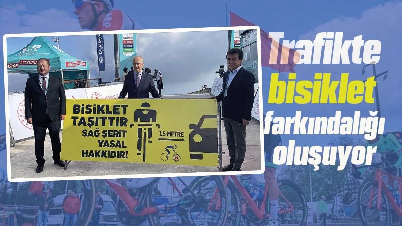 Trafikte bisiklet farkındalığı oluşuyor 