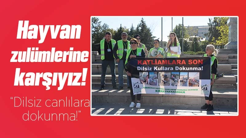 Kırıkkale'de hayvan zulümlerine karşı dikkat çekmek için toplandılar