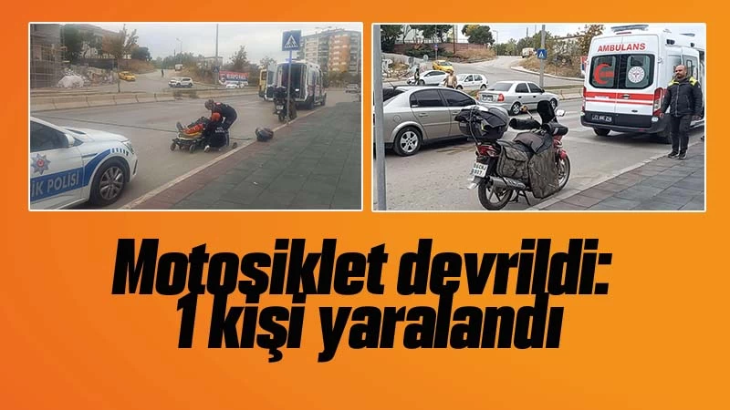 Kırıkkale'de motosiklet devrildi: 1 yaralı 