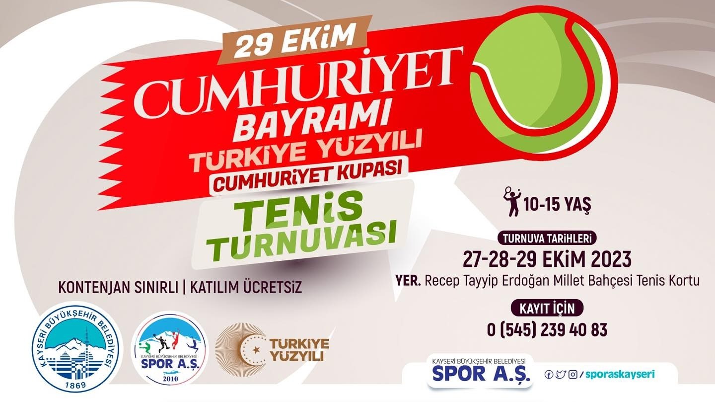 Spor A.Ş’den 29 Ekim’e öze Cumhuriyet Tenis Turnuvası