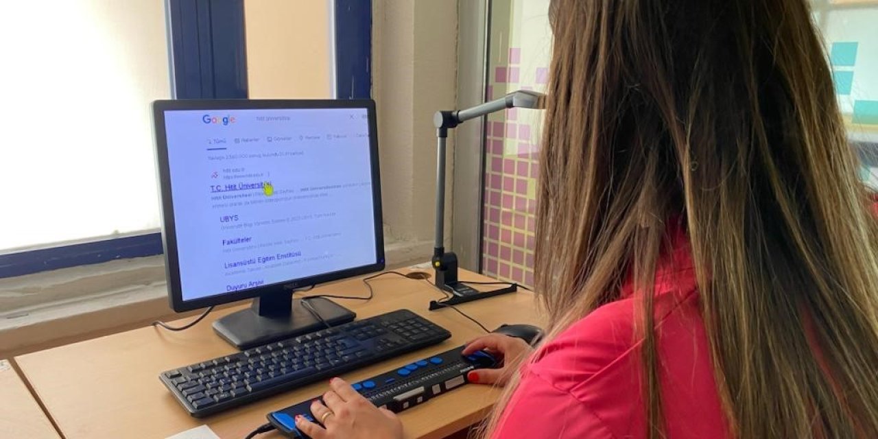 Çorum Hitit Üniversite’sinden görme engelli öğrenciler için çalışma odası