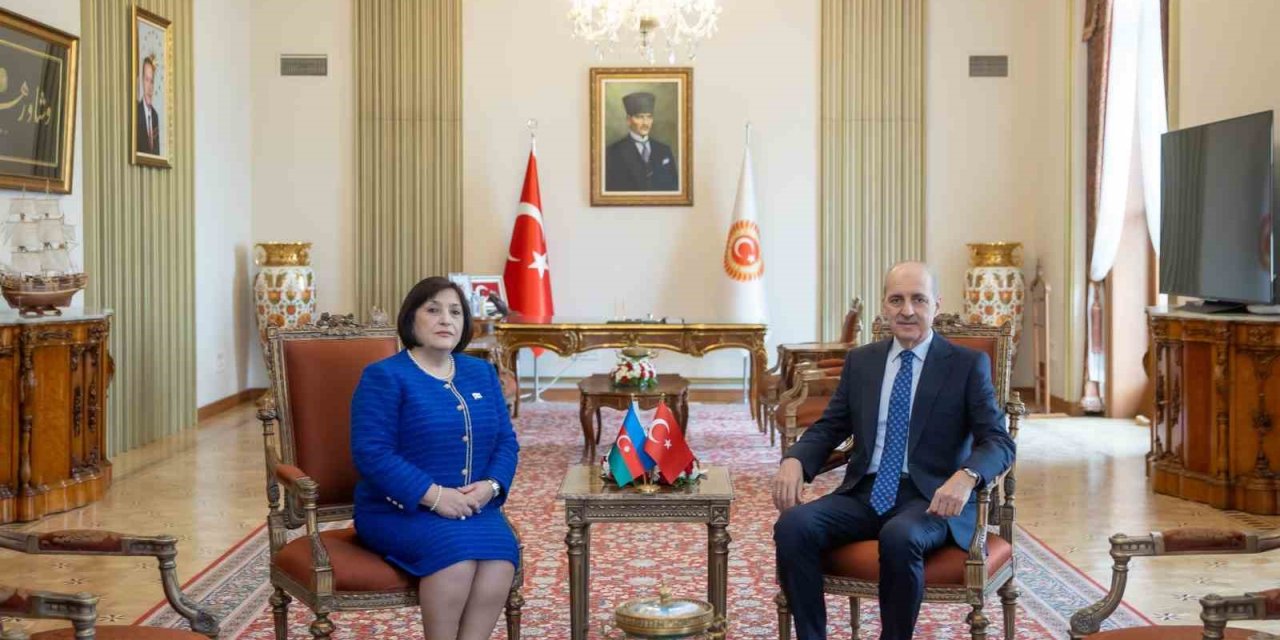 TBMM Başkanı Kurtulmuş, Azerbaycan Milli Meclis Başkanı Gafarova ile bir araya geldi
