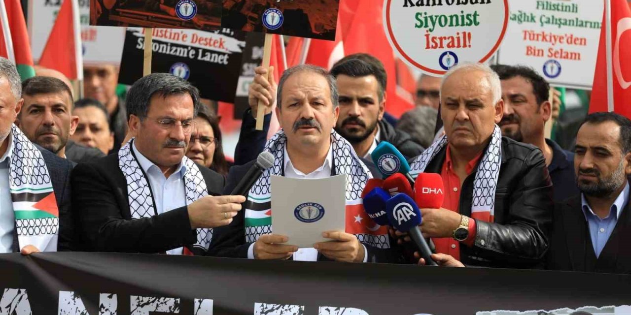Sağlık-Sen’den "Filistin" için 81 ilde basın açıklaması
