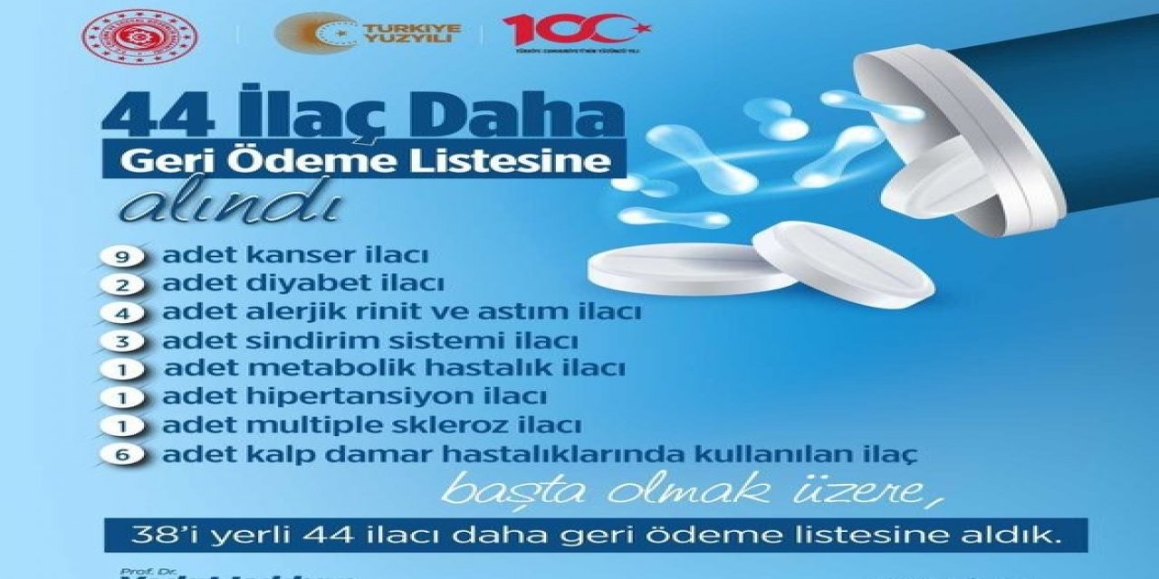 Bakan Işıkhan: “SGK tarafından 38’i yerli üretim olmak üzere toplam 44 ilaç ‘Bedeli Ödenecek İlaçlar Listesine’ alındı”