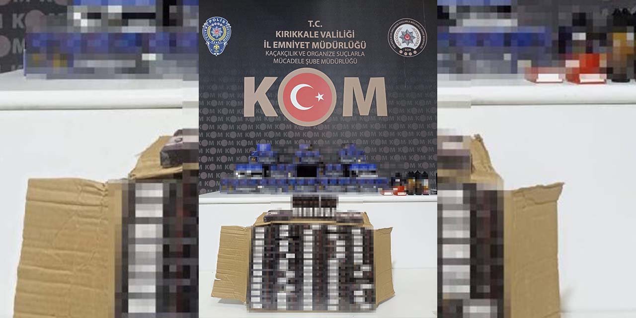 Kırıkkale'de 21 bin 940 adet makaron ele geçirildi