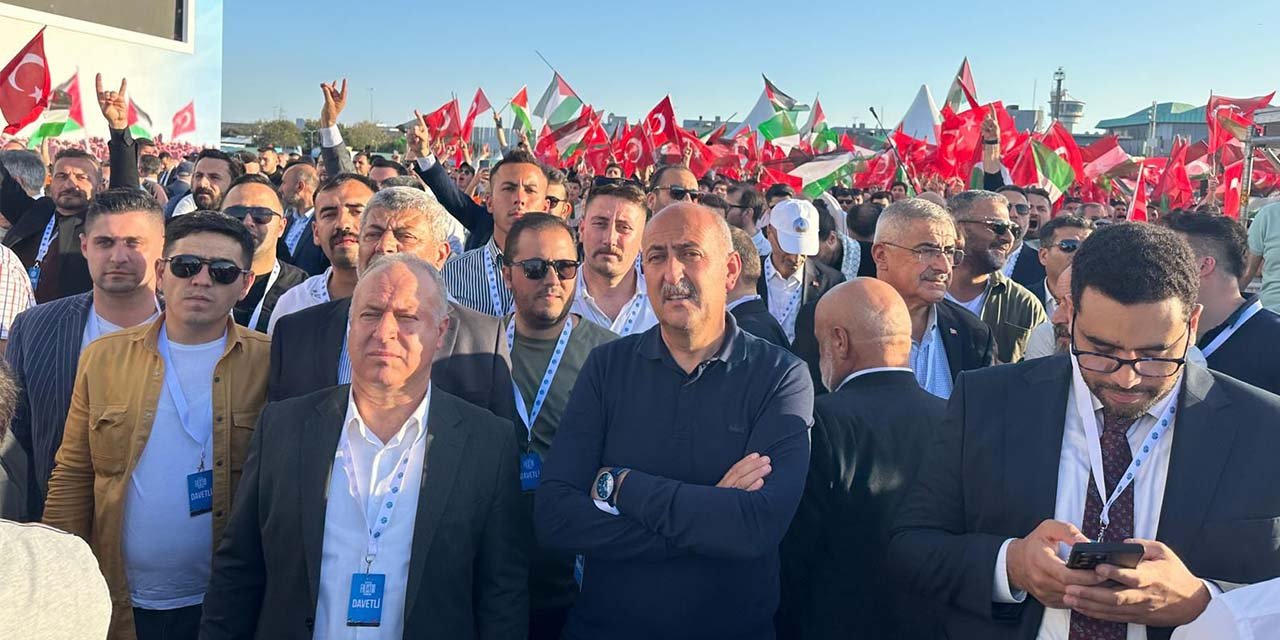 Türkyılmaz, büyük Filistin mitingine katıldı