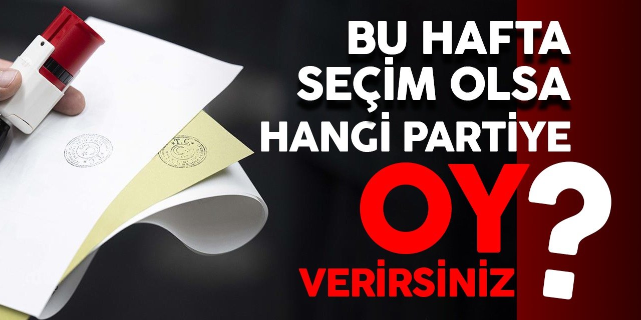 Bu hafta seçim olsa hangi partiye oy verirsiniz?