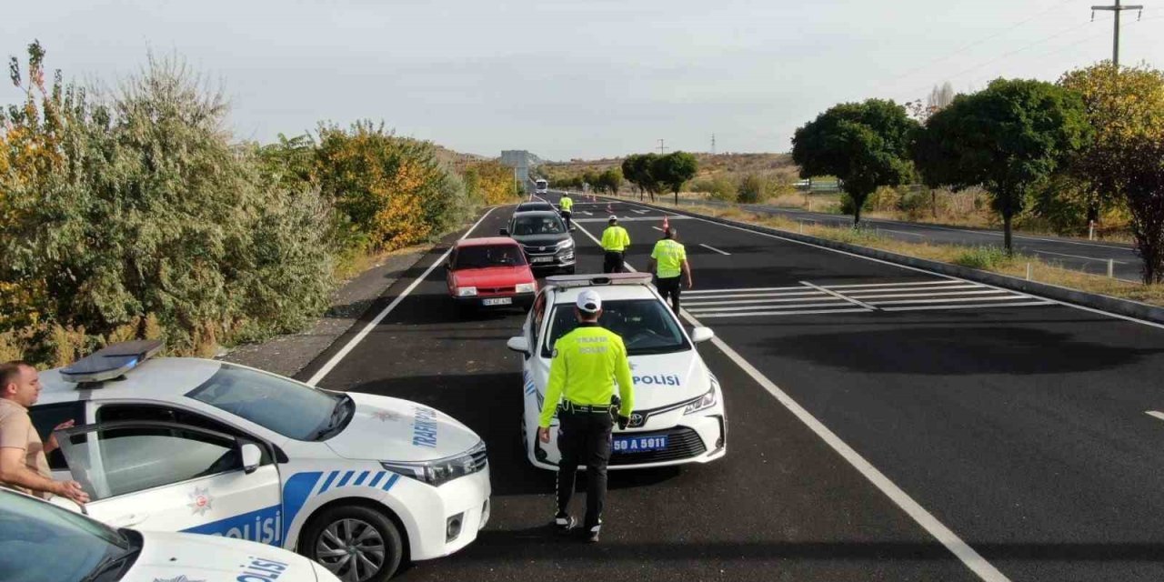 Nevşehir’de drone ile trafik denetimi yapıldı