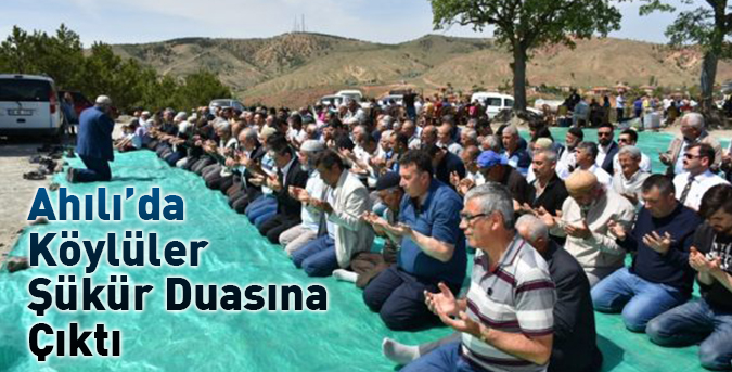 Ahılı’da Köylüler Şükür Duasına Çıktı