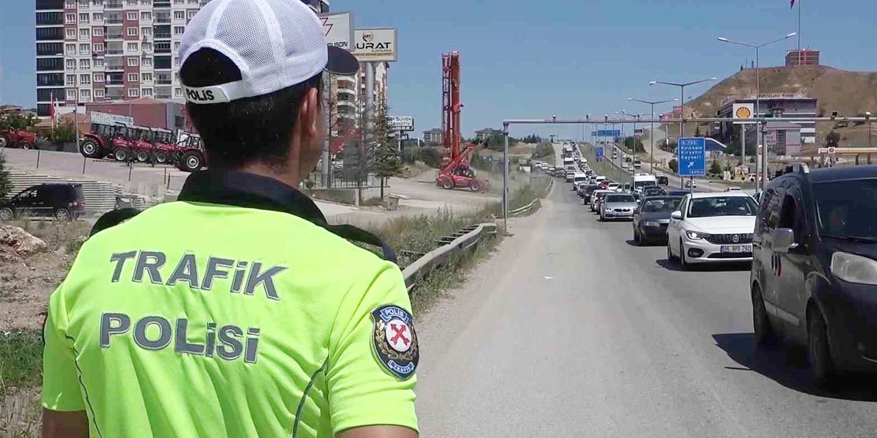 Kırıkkale'de 57 araç trafikten men edildi
